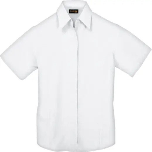 White Oxford Blouse Short Sleeve Ladies